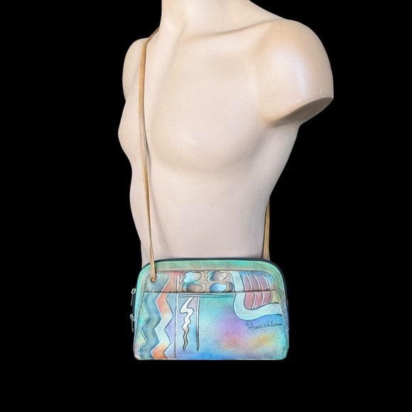 Colorful Anuschka Women's Crossbody Bag NEW - Picture 1 of 9